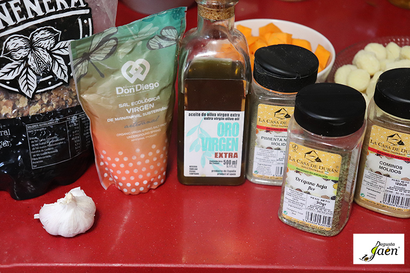 Ñoquis con calabaza y nueces