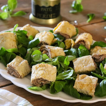 Imagen de la receta Rollitos de tortilla y paté de perdiz