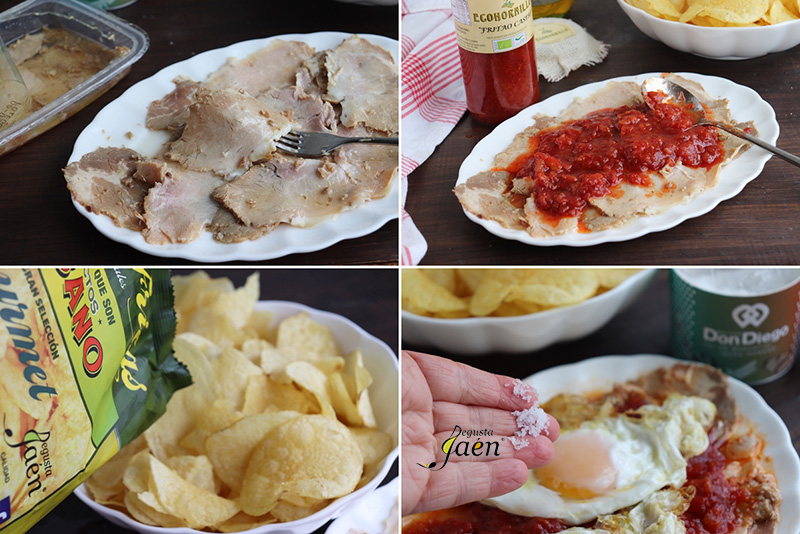 Lomo en orza con Fritao y huevos fritos