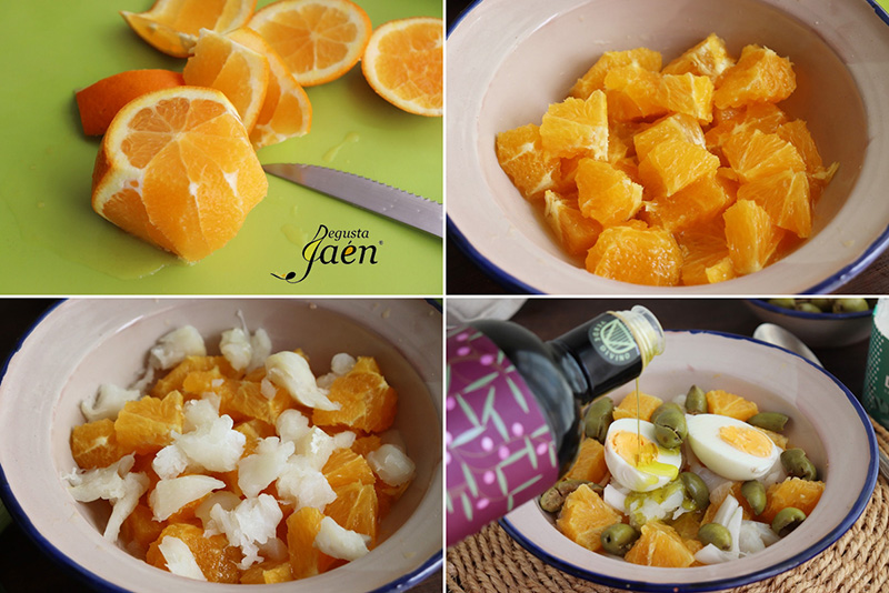 Remojón de naranja y bacalao