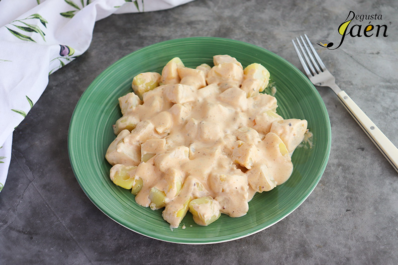 Patatas mozárabes con vermut