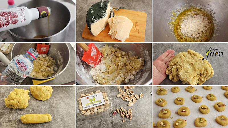 Galletas de queso y pistachos