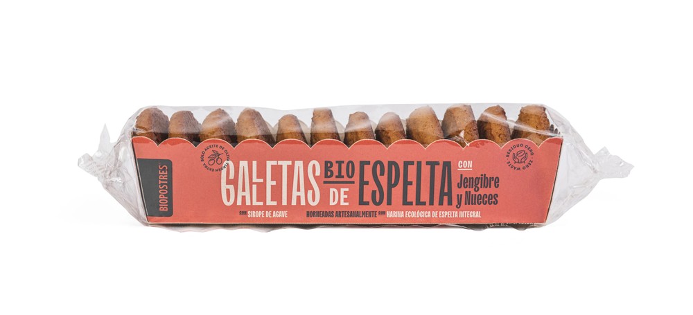 Imagen del producto Galleta de Espelta BIO con Jengibre y Nueces 