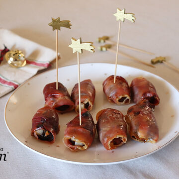 Imagen de la receta Dátiles con jamón, queso y miel