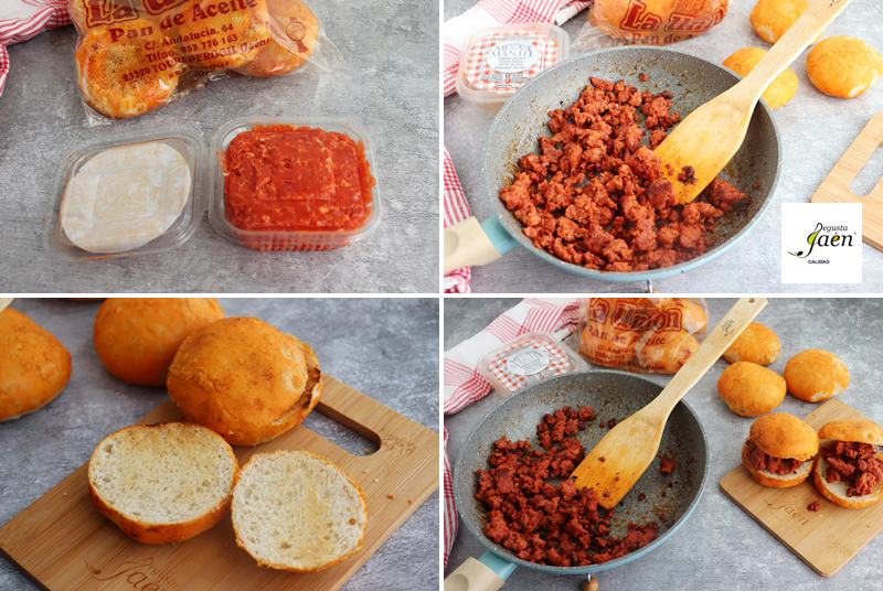 Ochíos de pimentón con picadillo de chorizo degusta jaén