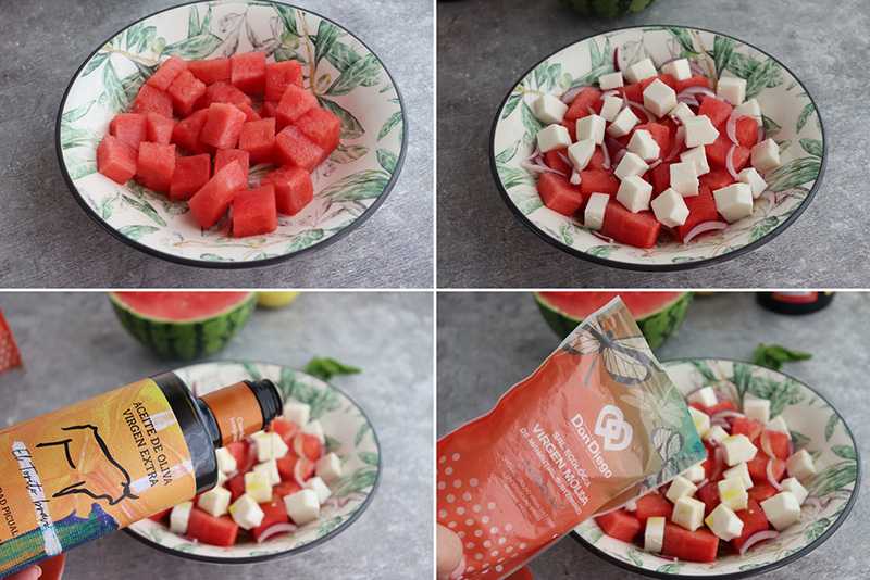 Ensalada de sandía y queso fresco Degusta Jaén