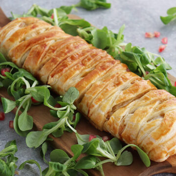 Imagen de la receta Trenza de puerro y gambas