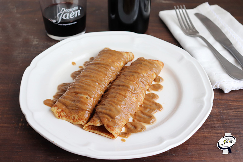 Crepes de cabrito al vino tinto Degusta Jaén