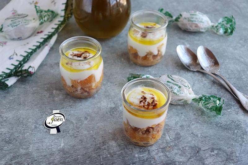 vasitos de mantecados de aove con naranja y yogur