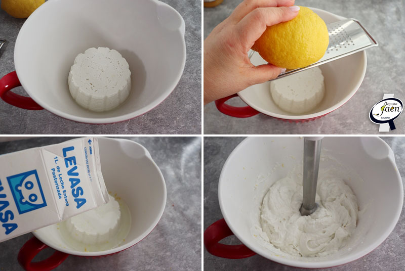 Mousse de requesón de cabra con canela