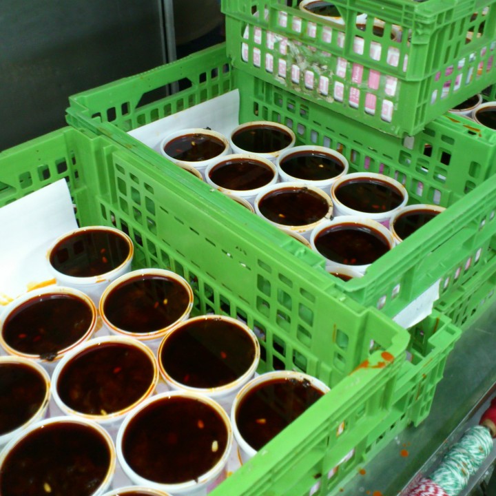 Morcilla en caldera lista